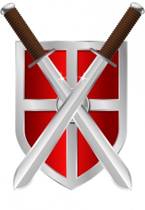 Swords And Shield Vector In Open Office Clipart