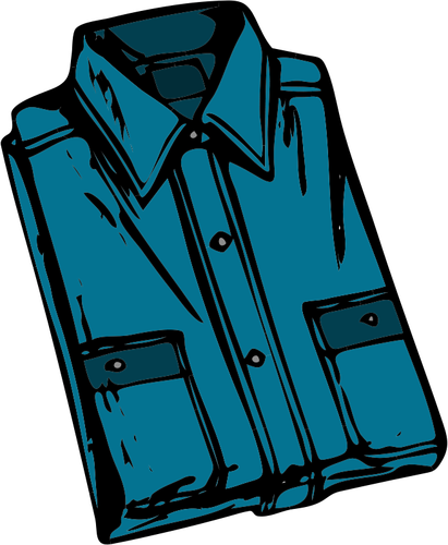 Blue Folded Shirt Clipart
