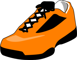 Sneaker Orange Shoe At Vector Image Clipart