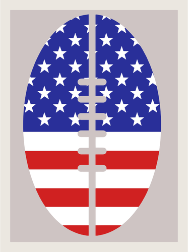 Flag Of Usa Inside Football Silhouette Clipart