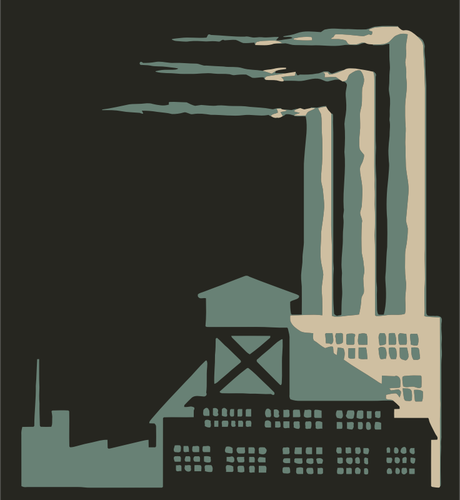 Factory Silhouette Clipart