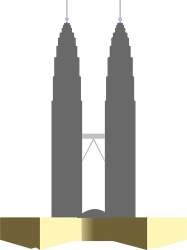 Petronas Twin Towers Silhouette Clipart