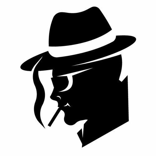 Private Detective Silhouette Clipart