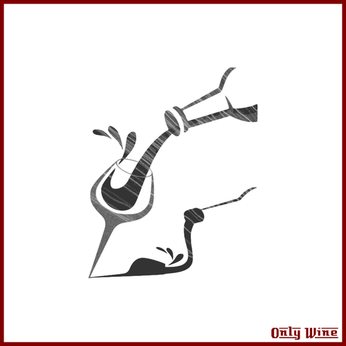 Wine Pouring Silhouette Clipart