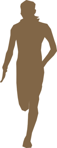 Silhouette Of Boy At Training Clipart