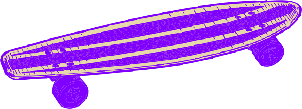 Purple Skateboard At Clker Vector Png Image Clipart