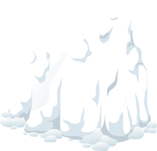 Snow On The Cliff Clipart