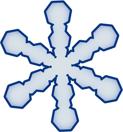 Of Icy Blue Snowflake Clipart