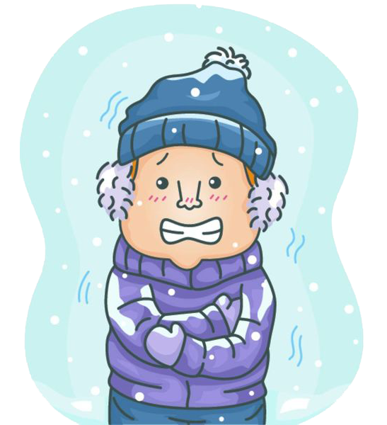 Snowy Shivering Person Common In Cold Chills Clipart