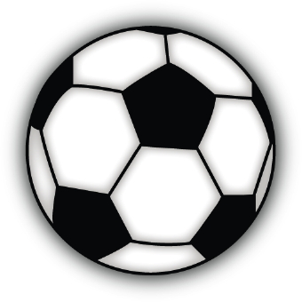 Football Black And White 2 Soccer Ball Clipart