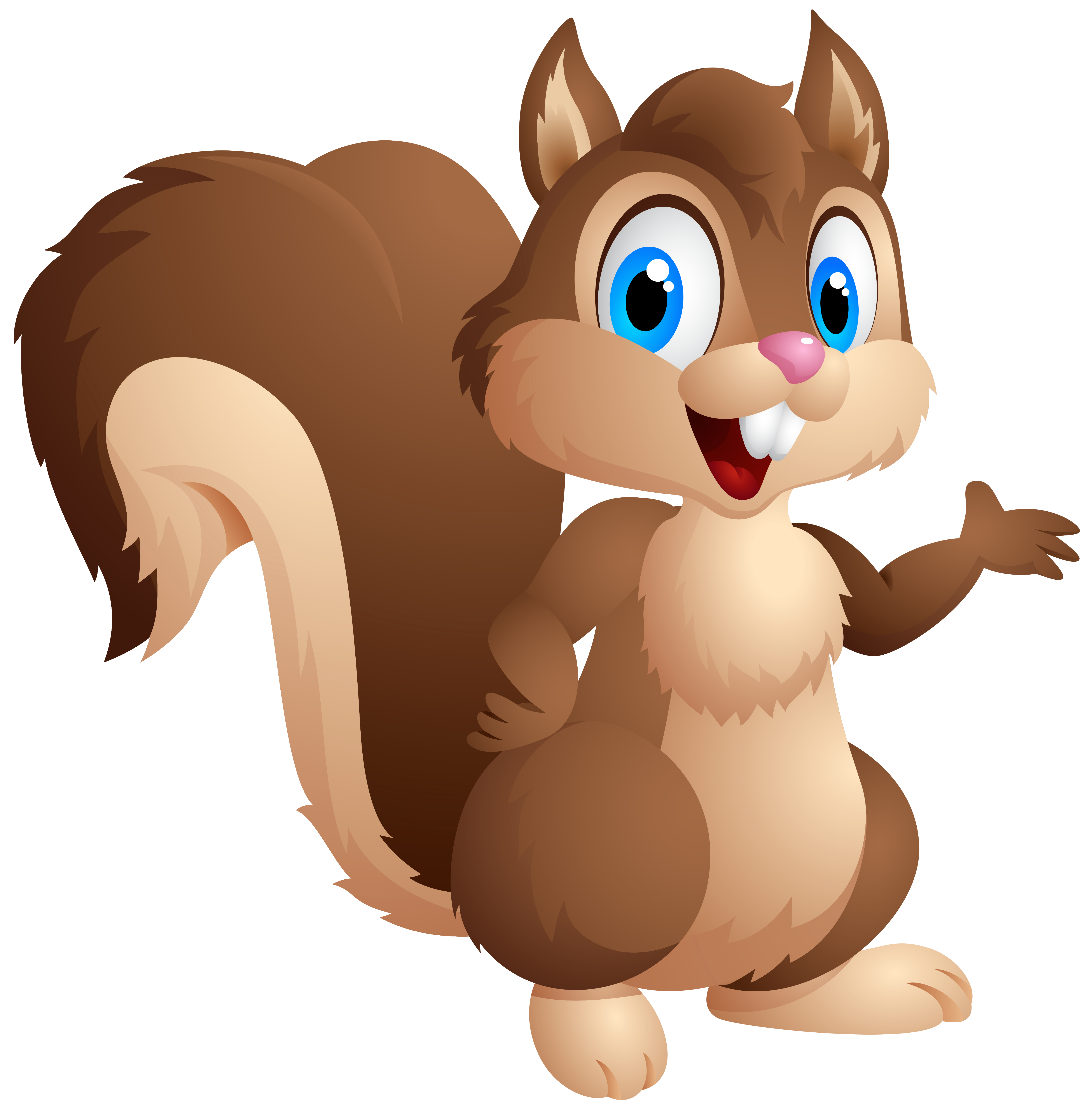 Gray Squirrel Cute Chipmunk Eastern Cartoon Clipart