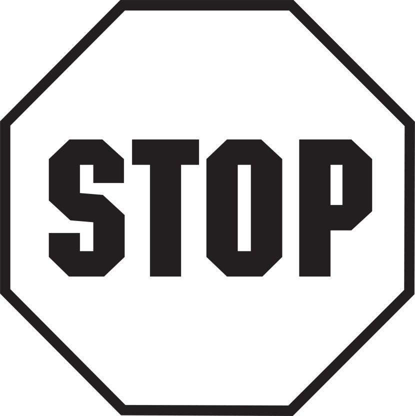 Stop Sign Black And White Hd Photos Clipart
