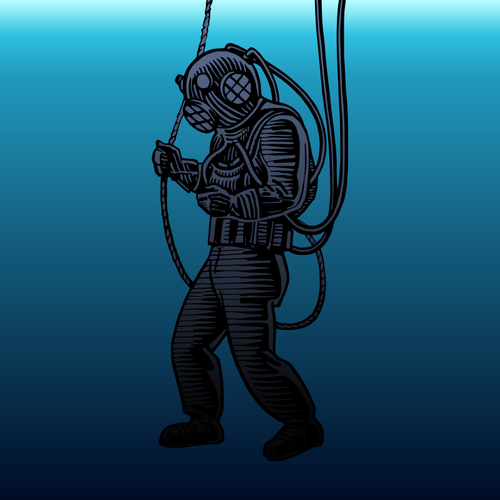Diver In Water Clipart