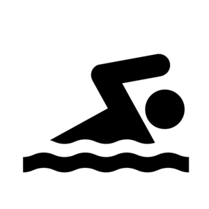 Swimmer Competitive Swimming Black And White Clipart
