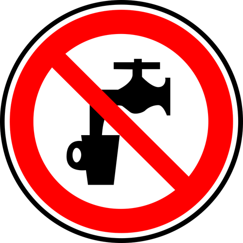 No Drinking Water Prohibition Sign Clipart