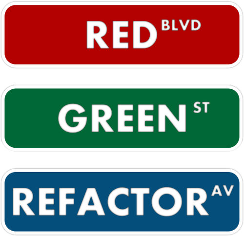 Red Green Refactor Street Sign Clipart