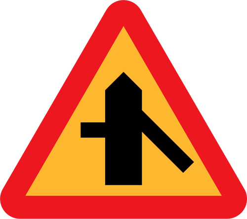 Merging Traffic Sign Clipart