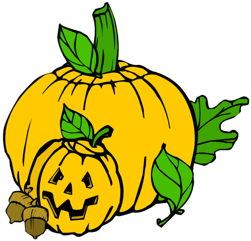 Color Halloween Pumpkins Clipart