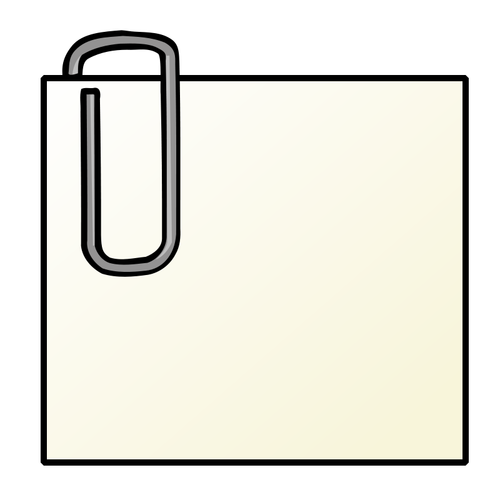 Note With Paperclip Clipart