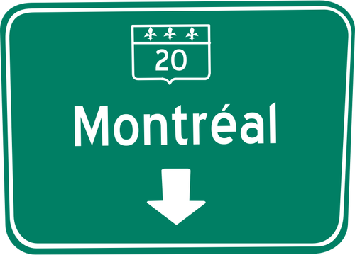 Montreal Lane Traffic Sign Clipart