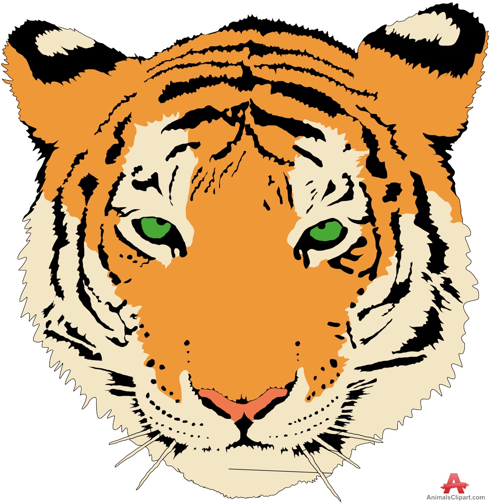 Beautiful Tiger Face Design Download Hd Photos Clipart