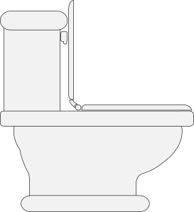 Toilet Seat Open At Clker Vector Clipart