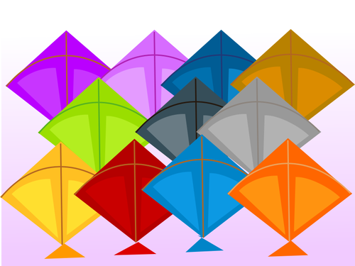 Of Kites Clipart