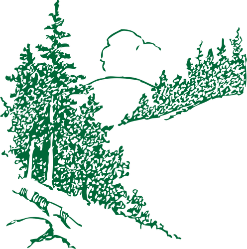 Pines In The Mountain Clipart