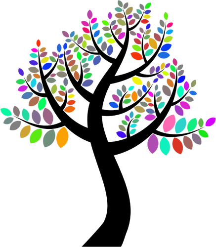 Of Colored Tree Clipart