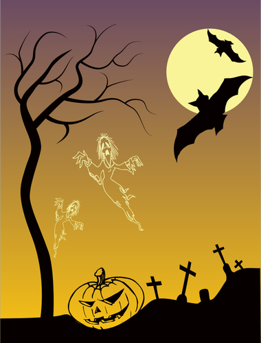 Halloween Scene Clipart