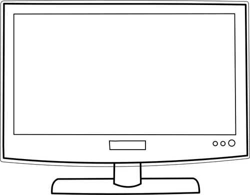 Flat Screen Television Set Clipart