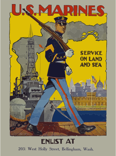 Vintage Military Poster Clipart