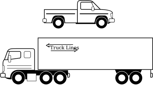 Of Large And Small Truck Clipart