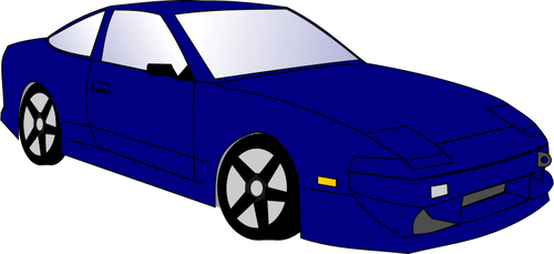 Blue Racing Car Clipart