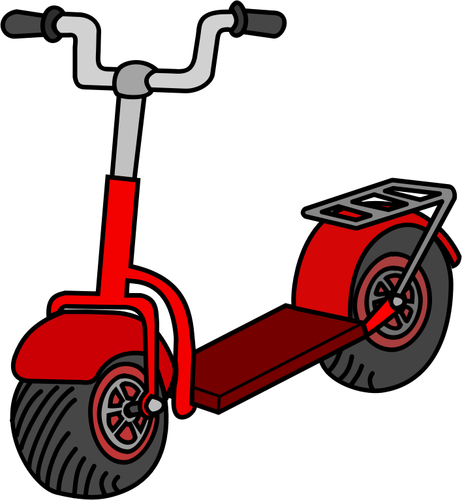 Of Red Kick Scooter Clipart