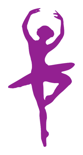 Purple Ballerina Dancing Clipart