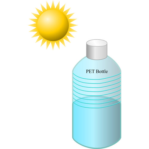 Pet Bottle In The Sun Clipart