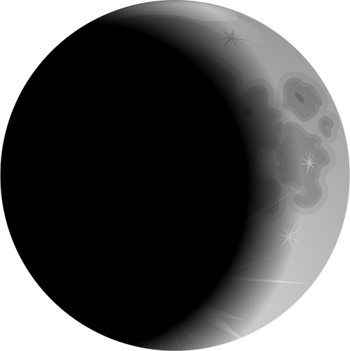 Illustration Of Crescent Black Moon Clipart