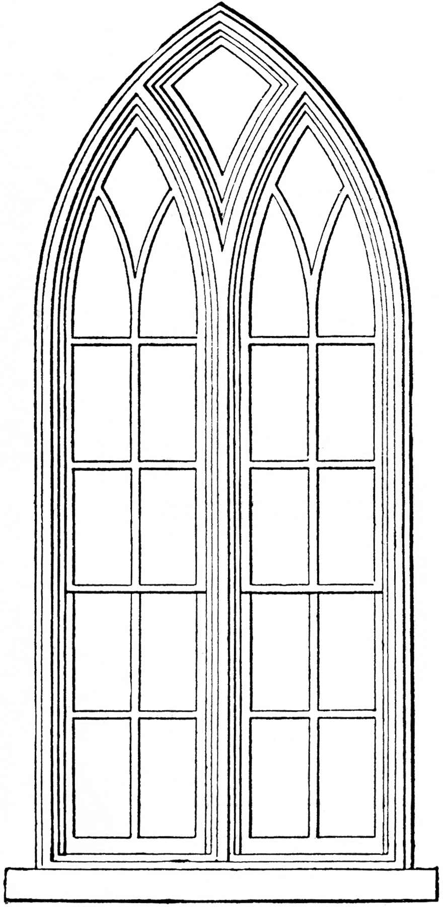 Gothic Window Frame Png Image Clipart