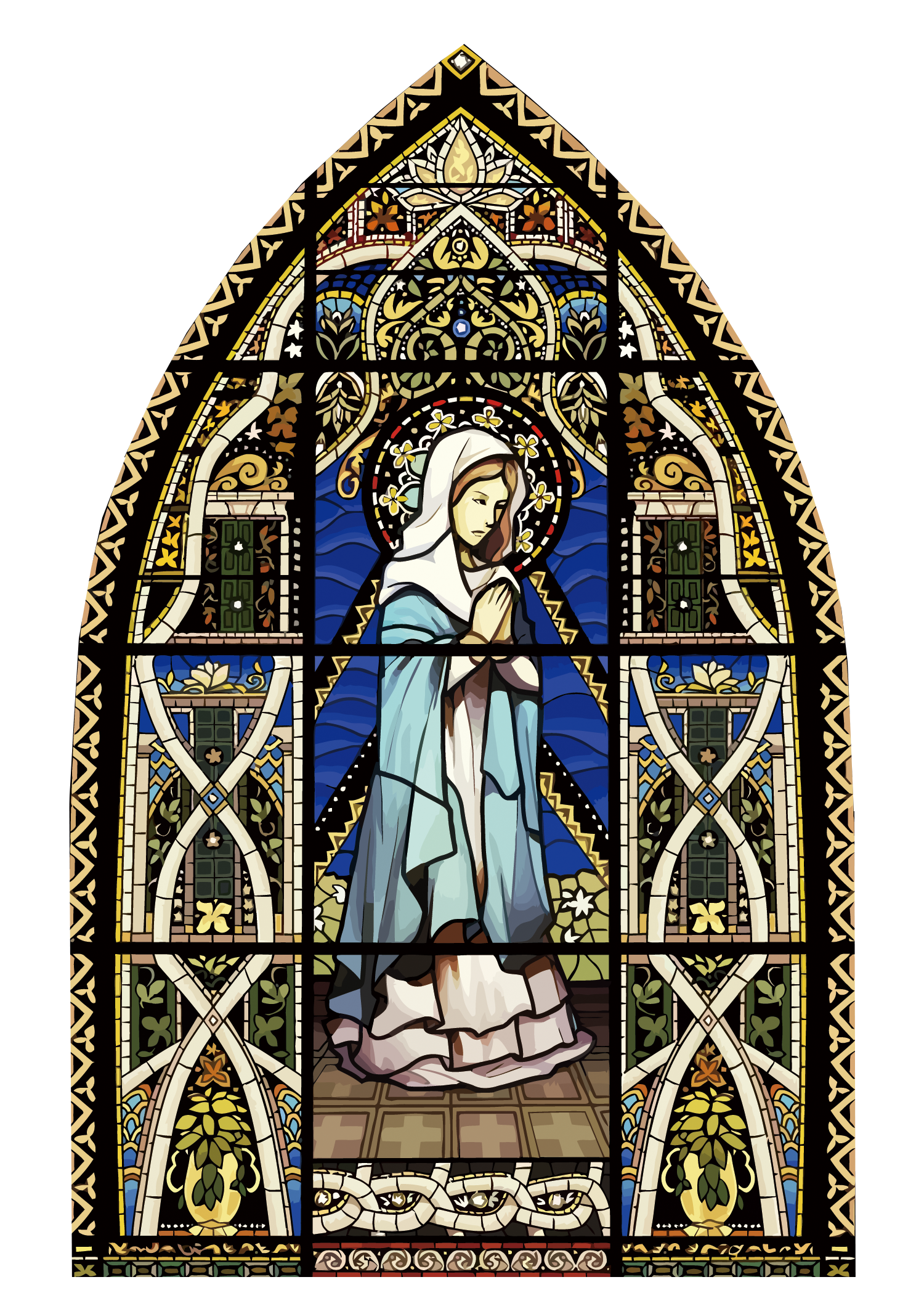 Of Stained Glass Window Vector Church The Clipart