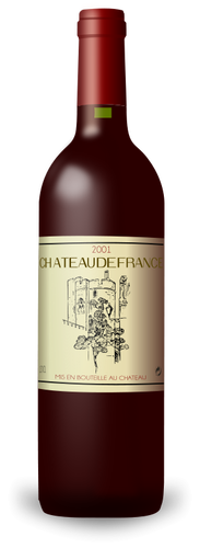 Bordeaux Red Wine Bottle Clipart