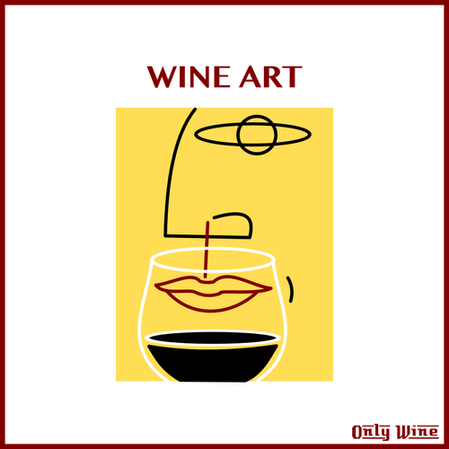 Abstract Wine Drinking Clipart