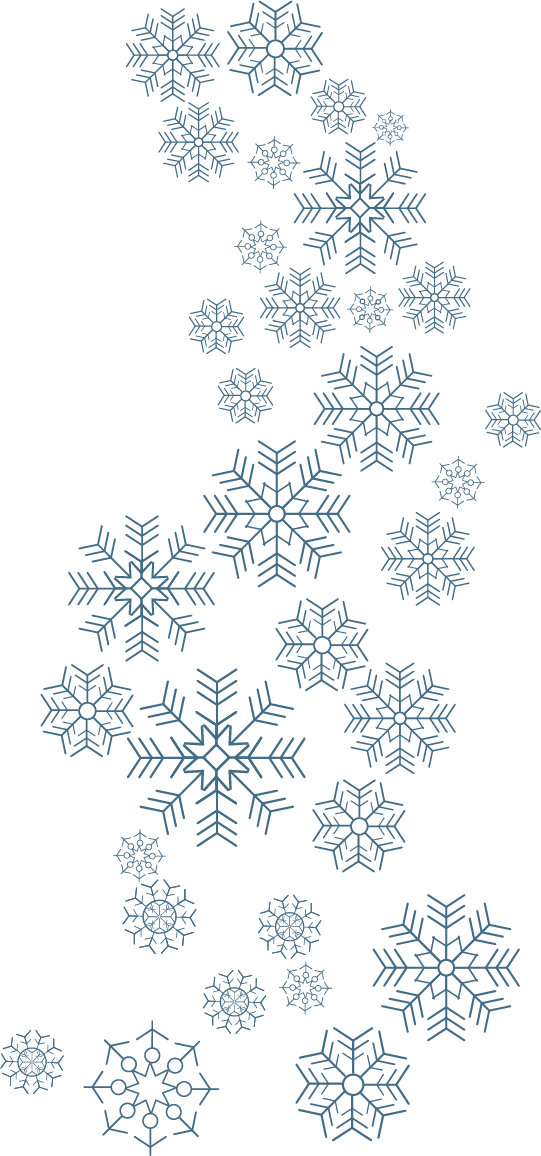 Beautiful Flurries Winter Snow Vector Snowflake Schema Clipart