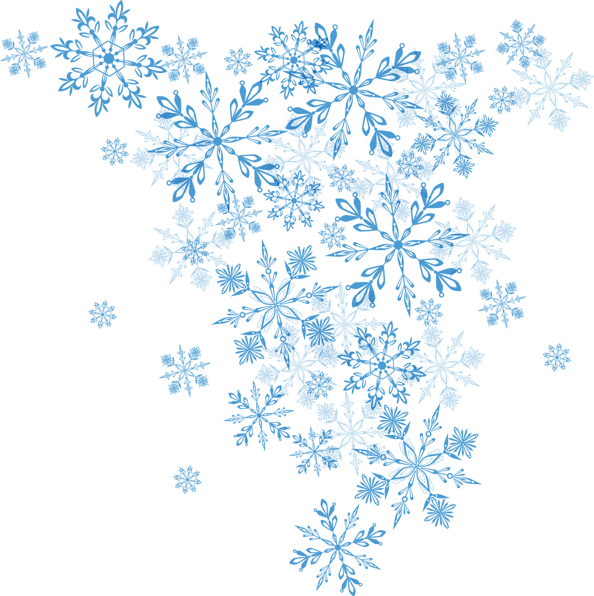 Blue Winter Christmas Euclidean Vector Snowflake Clipart