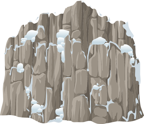 Cliff Covered With Ice Clipart