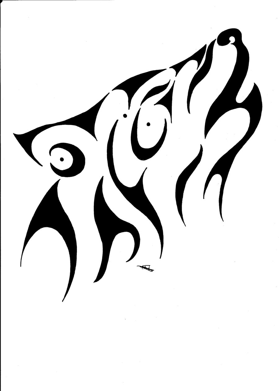 Tribal Wolf Image Png Clipart