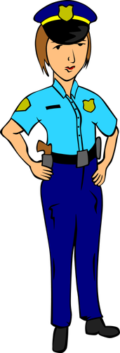 Of Woman Police Officer Clipart