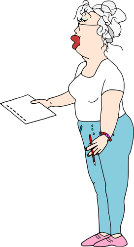 Woman Signing Paper Clipart