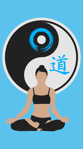 Woman Doing Yoga Exercise Clipart