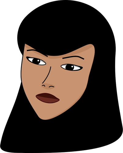 Of Woman With Covered Head Clipart